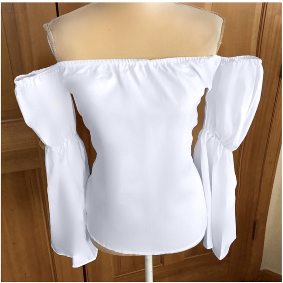 Off Shoulder Chiffon Blouse. - Picture 5 of 16